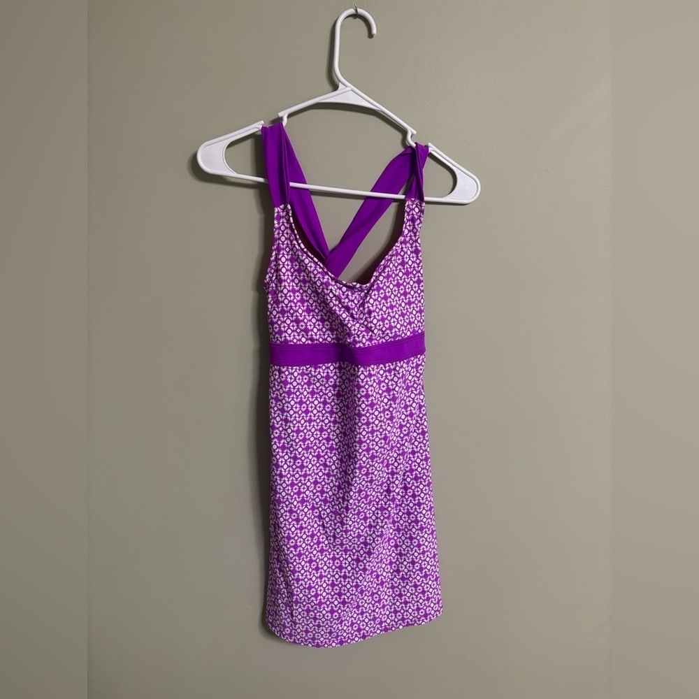 Title Nine Purple Tank Mini Dress Golf Athleisure Size Small Active
